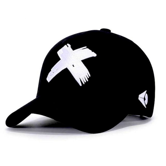 Grey w red  “X” SnapBack unisex - Picture 5 of 8